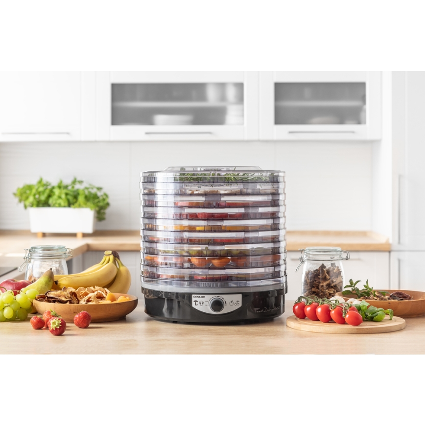Sencor - Ruoankuivain lämpösäätimellä 250W/230V