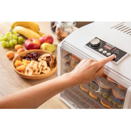 Sencor - Ruokakuivuri 500W/230V valkoinen