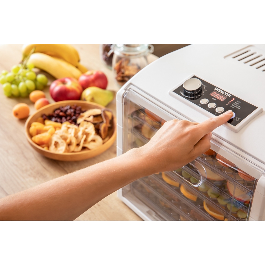 Sencor - Ruokakuivuri 500W/230V valkoinen