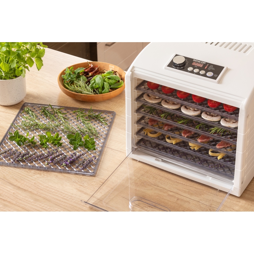 Sencor - Ruokakuivuri 500W/230V valkoinen