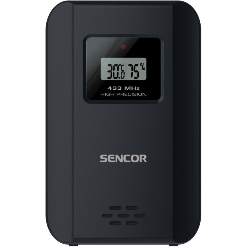 Sencor - Sääasema värillisellä LCD-näytöllä ja Herätyskello 3xAAA musta