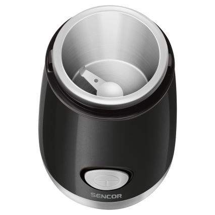 Sencor - Sähköinen kahvipapumylly 60 g 150W/230V musta/mattakromi