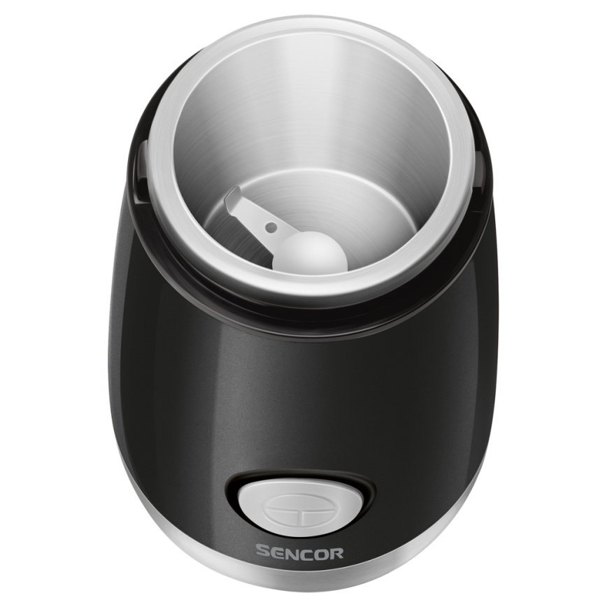 Sencor - Sähköinen kahvipapumylly 60 g 150W/230V musta/mattakromi