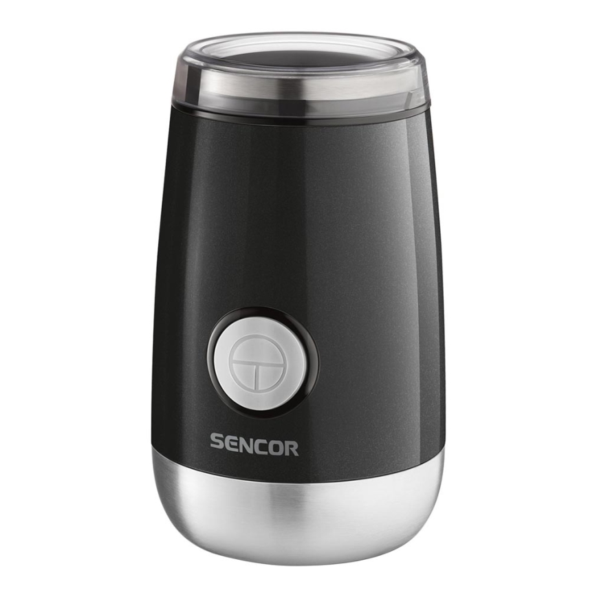Sencor - Sähköinen kahvipapumylly 60 g 150W/230V musta/mattakromi