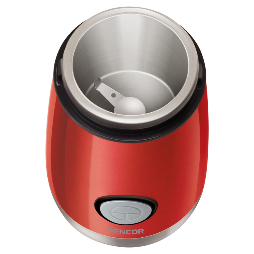 Sencor - Sähköinen kahvipapumylly 60 g 150W/230V punainen/mattakromi