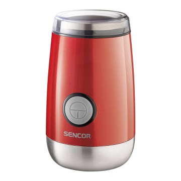 Sencor - Sähköinen kahvipapumylly 60 g 150W/230V punainen/mattakromi