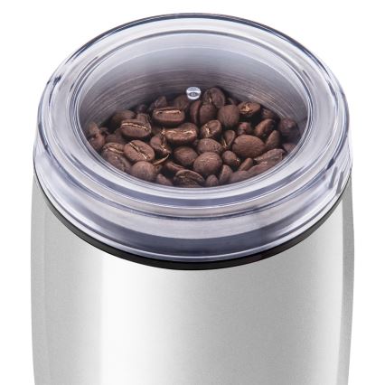 Sencor - Sähköinen kahvipapumylly 60 g 150W/230V valkoinen/mattakromi