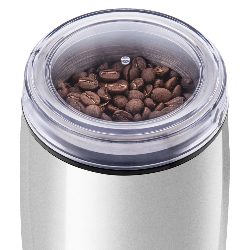 Sencor - Sähköinen kahvipapumylly 60 g 150W/230V valkoinen/mattakromi