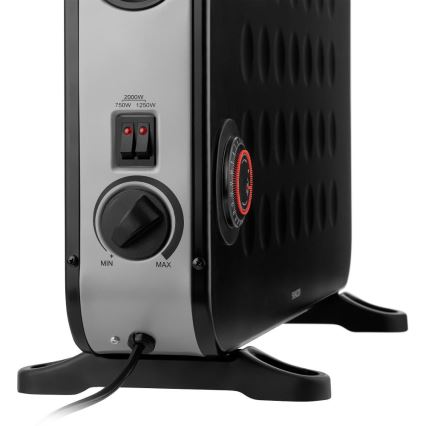 Sencor - Sähköinen konvektorilämmitin 750/1250/2000W/230V termostaatti IP24 musta