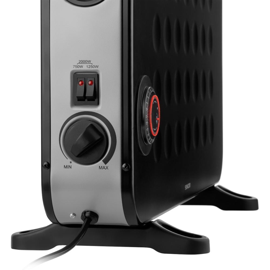 Sencor - Sähköinen konvektorilämmitin 750/1250/2000W/230V termostaatti IP24 musta