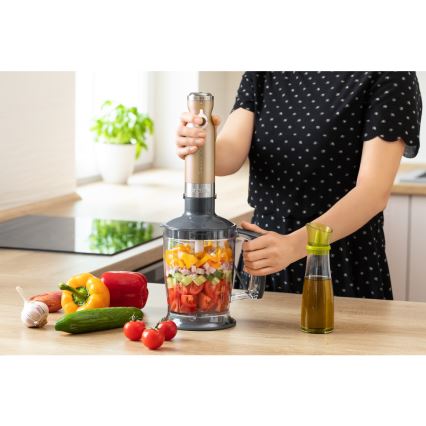 Sencor - sauvasekoitin 4in1 1200W/230V ruostumaton teräs/kulta