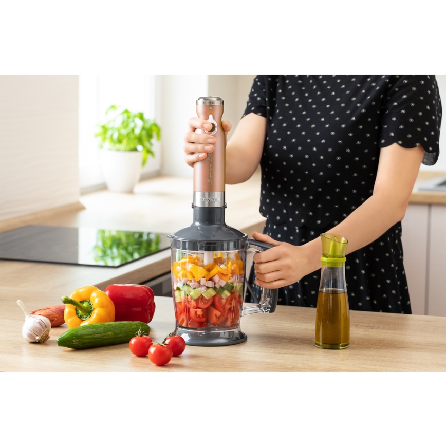 Sencor - sauvasekoitin 4in1 1200W/230V ruostumaton teräs/kupari