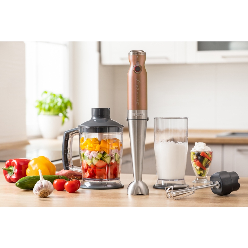 Sencor - sauvasekoitin 4in1 1200W/230V ruostumaton teräs/kupari
