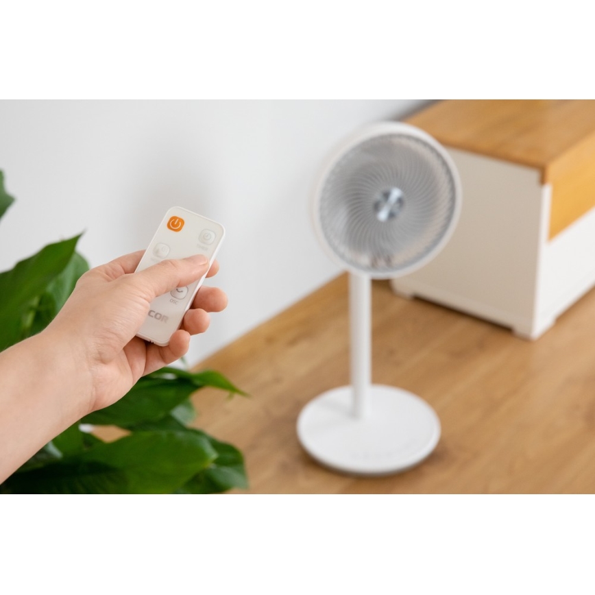 Sencor - Seisova tuuletin 3D UltraSilent 26W/230V valkoinen + kauko-ohjaus