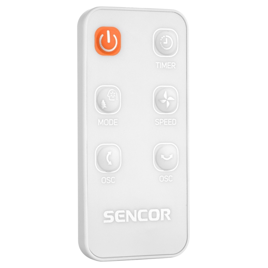 Sencor - Seisova tuuletin 3D UltraSilent 26W/230V valkoinen + kauko-ohjaus