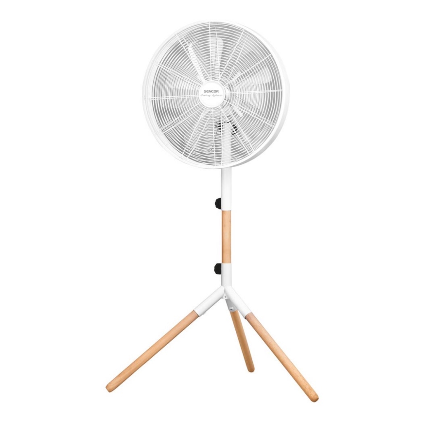 Sencor - Seisova tuuletin 50W/230V valkoinen/pyökki