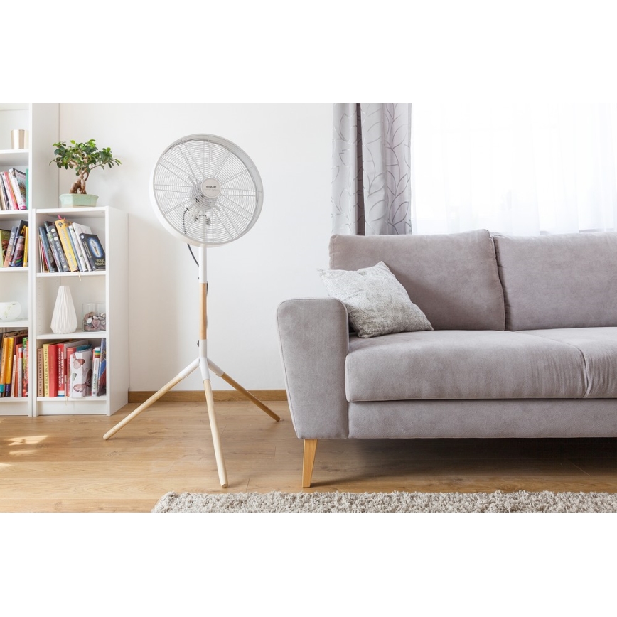 Sencor - Seisova tuuletin 50W/230V valkoinen/pyökki