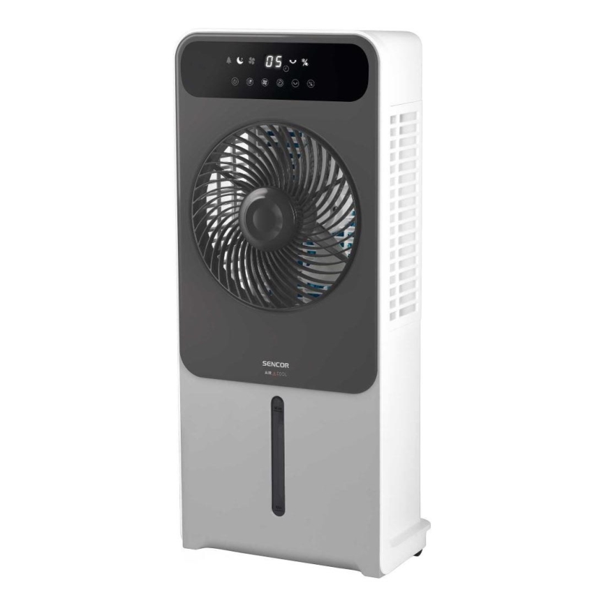 Sencor - Siirrettävä ilmanjäähdytin 28W/230V harmaa + kauko-ohjaus