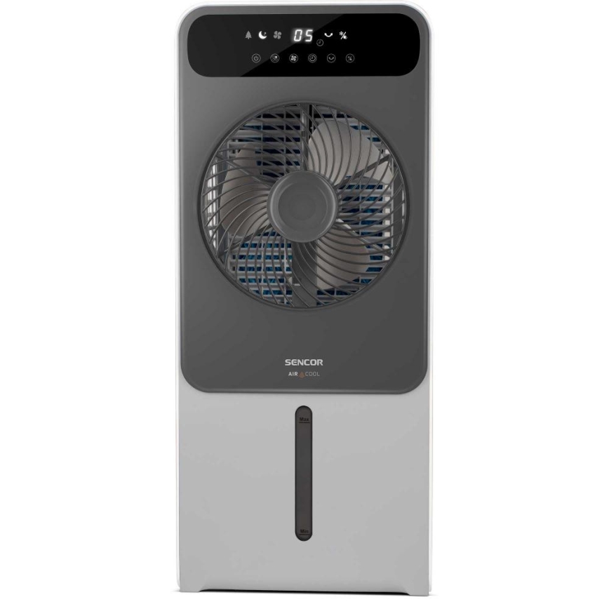 Sencor - Siirrettävä ilmanjäähdytin 28W/230V harmaa + kauko-ohjaus