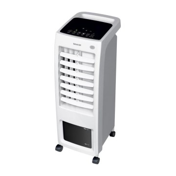 Sencor - Siirrettävä ilmanjäähdytin LED mukana näyttö 3in1 70W/230V valkoinen + kauko-ohjaus
