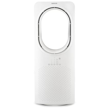 Sencor - Siivetön lattiatuuletin 50W/230V valkoinen + kauko-ohjaus
