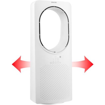 Sencor - Siivetön lattiatuuletin 50W/230V valkoinen + kauko-ohjaus