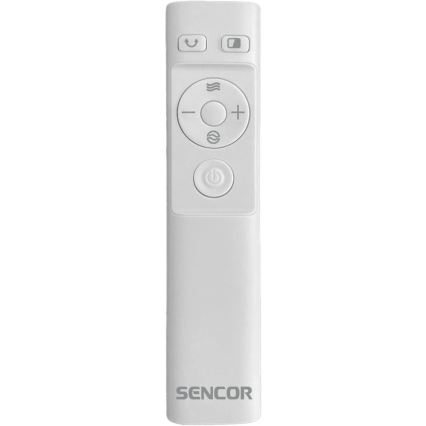 Sencor - Siivetön lattiatuuletin 50W/230V valkoinen + kauko-ohjaus