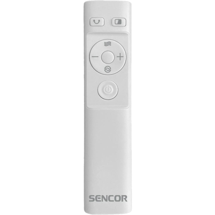 Sencor - Siivetön lattiatuuletin 50W/230V valkoinen + kauko-ohjaus