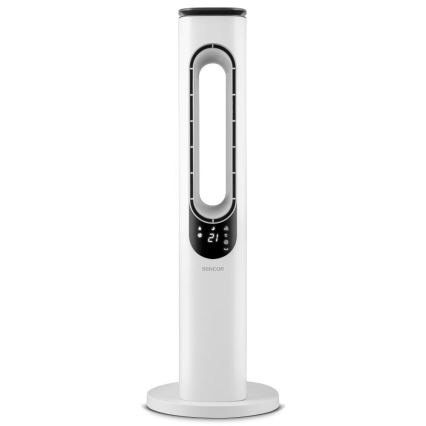 Sencor - Siivetön tornituuletin 50W/230V valkoinen + kauko-ohjaus