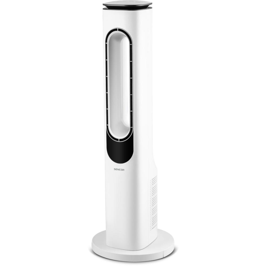 Sencor - Siivetön tornituuletin 50W/230V valkoinen + kauko-ohjaus