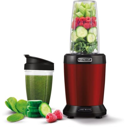 Sencor - Smoothie nutri sekoitin 1000W/230V punainen
