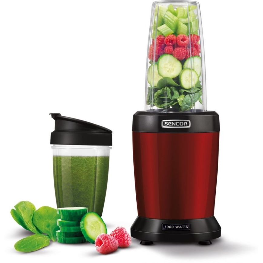 Sencor - Smoothie nutri sekoitin 1000W/230V punainen