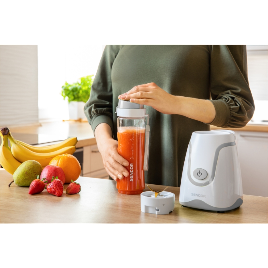 Sencor - Smoothie-sekoitin 500W/230V valkoinen/harmaa
