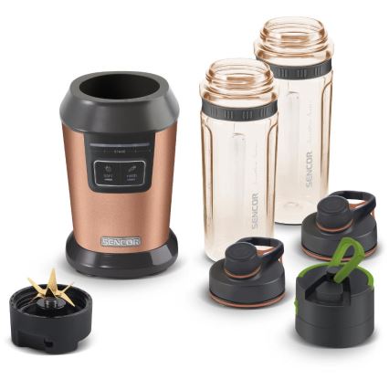 Sencor - Smoothie-sekoitin tarvikkeineen 800W/230V kuparinvärinen