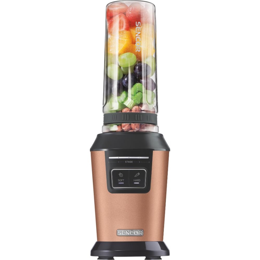 Sencor - Smoothie-sekoitin tarvikkeineen 800W/230V kuparinvärinen