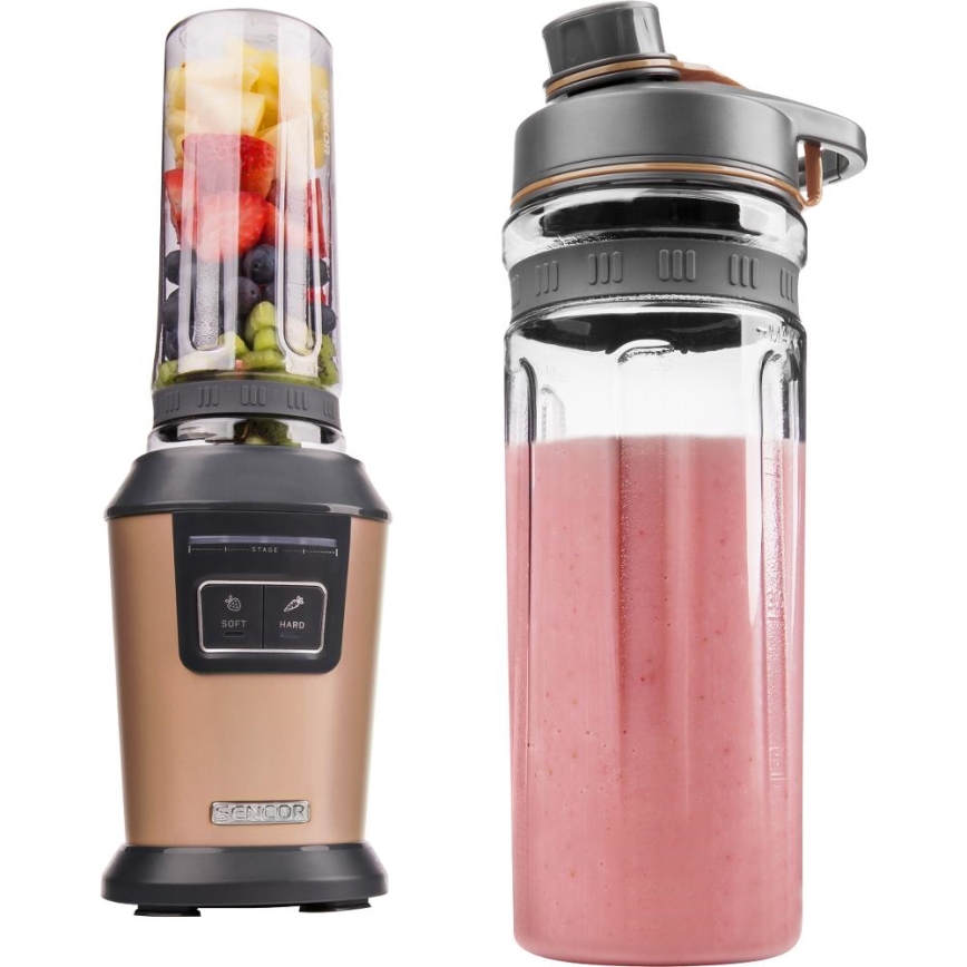 Sencor - Smoothie-sekoitin tarvikkeineen 800W/230V kuparinvärinen