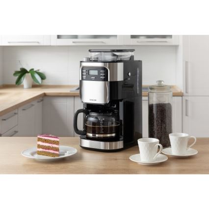 Sencor - Tippa kahvinkeitin 1,5 l LCD-näytöllä 900W/230V