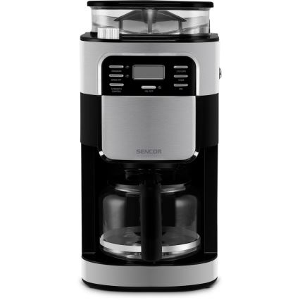 Sencor - Tippa kahvinkeitin 1,5 l LCD-näytöllä 900W/230V