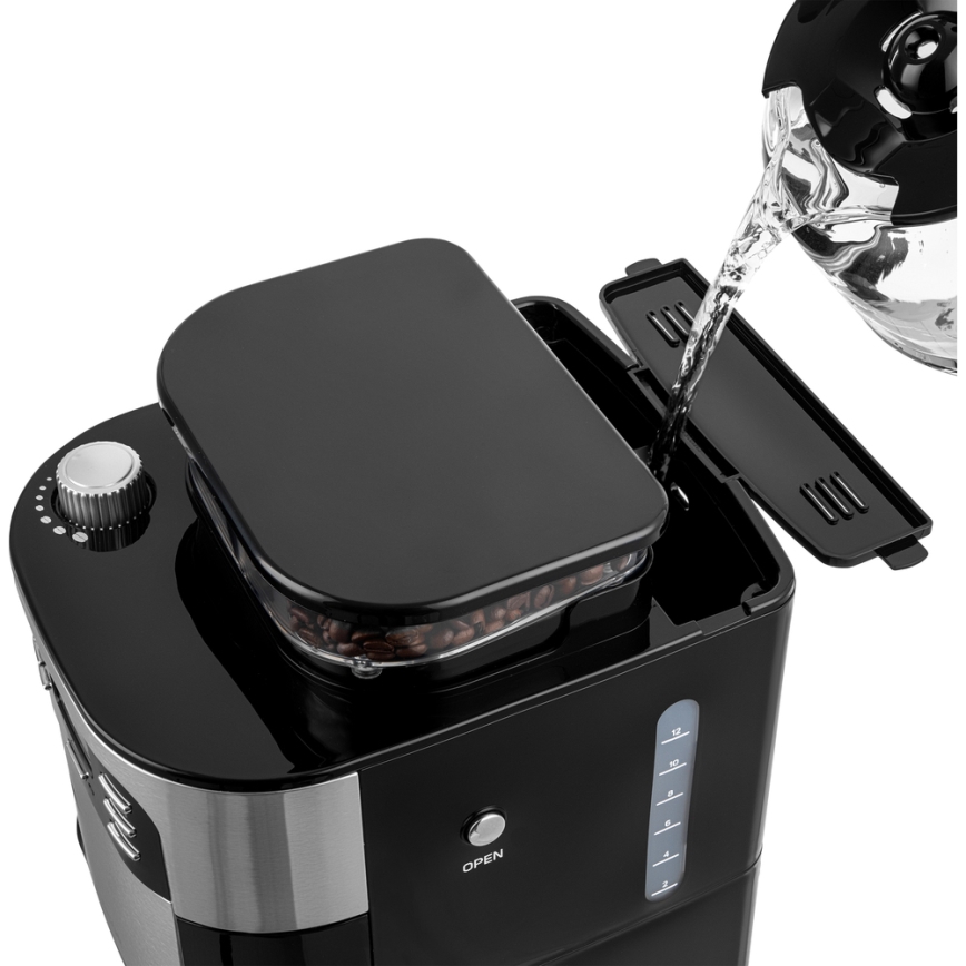 Sencor - Tippa kahvinkeitin 1,5 l LCD-näytöllä 900W/230V