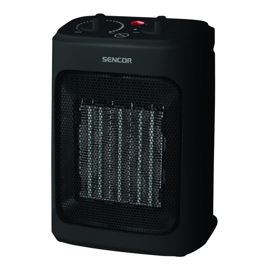 Sencor - Tuuletin keraamisella lämmityselementillä 900/1300/2000W/230V musta