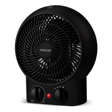 Sencor - Tuuletin lämmityselementillä 1200/2000W/230V musta
