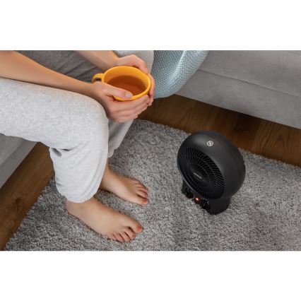 Sencor - Tuuletin lämmityselementillä 1200/2000W/230V musta