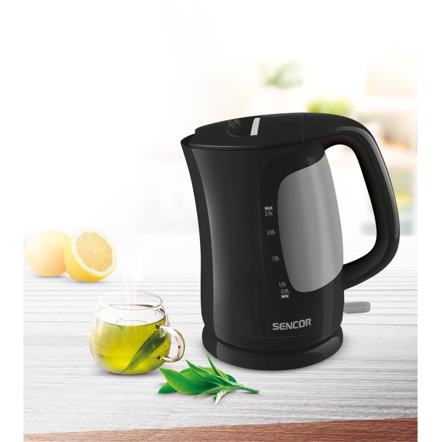 Sencor - Vedenkeitin  2,5 l 2200W/230V musta