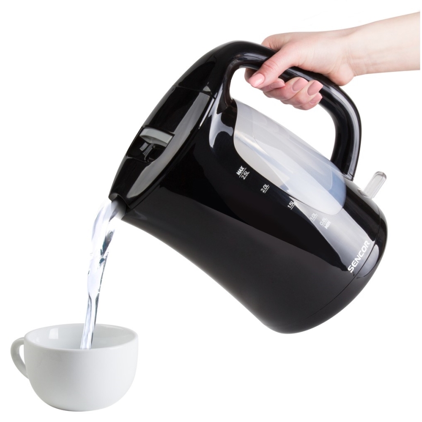 Sencor - Vedenkeitin  2,5 l 2200W/230V musta