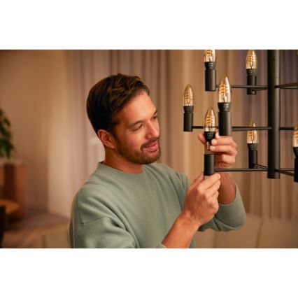 SET 2x LED-himmennettävä polttimo Philips Hue WHITE AMBIANCE E14/4,6W/230V