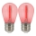 SET 2x LED-polttimo PARTY E27/0,3W/36V punainen
