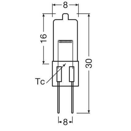 Setti 10 kpl HALOSTAR uunipolttimo G4/20W/12V 2700K - Osram