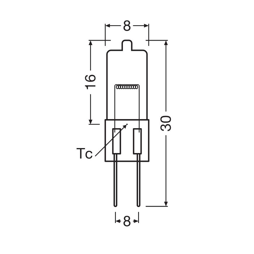 Setti 10 kpl HALOSTAR uunipolttimo G4/20W/12V 2700K - Osram