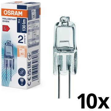 Setti 10 kpl uunilamppuja HALOSTAR G4/10W/12V 2700K - Osram