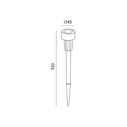 SETTI 10x LED-aurinkolamppu LED/0,06W/1,2V 6000K IP44